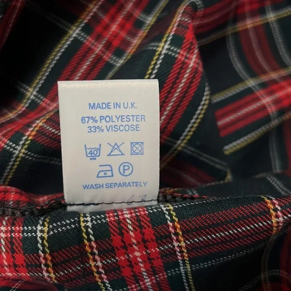 Vintage Tartan Plaid Mini Skirt Size Large - Picture 6 of 15